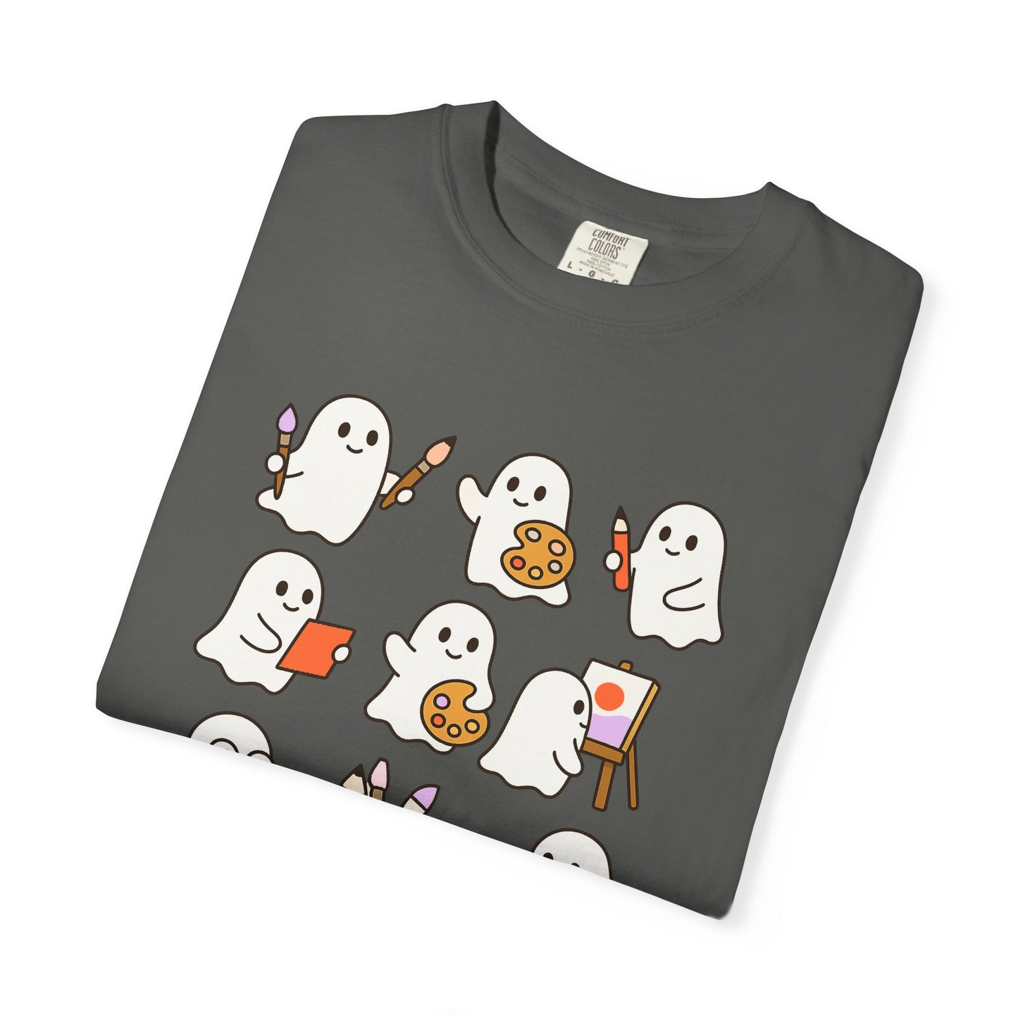 Comfort Colors® Art Teacher Ghost Shirt Halloween Artist Tee Cute Creative Ghosts Fall Gift for Art Lovers Coquette Classroom Style