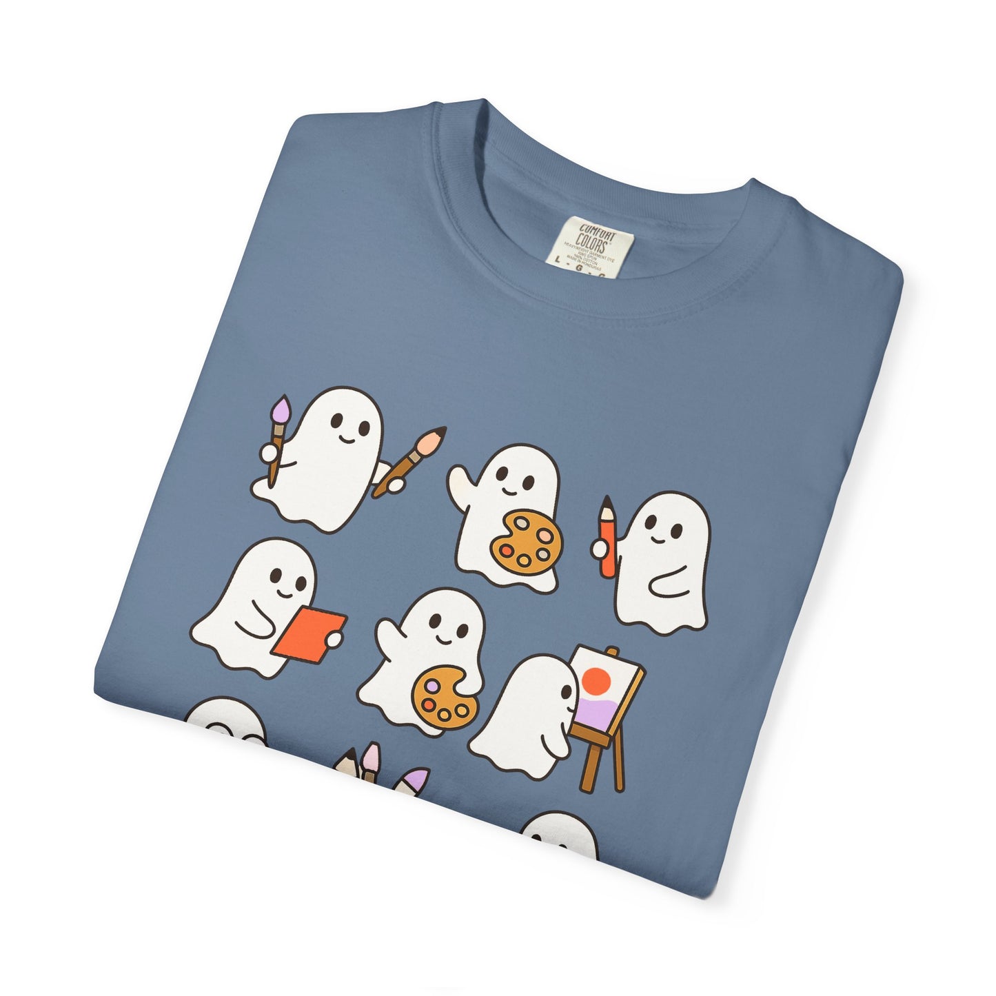 Comfort Colors® Art Teacher Ghost Shirt Halloween Artist Tee Cute Creative Ghosts Fall Gift for Art Lovers Coquette Classroom Style