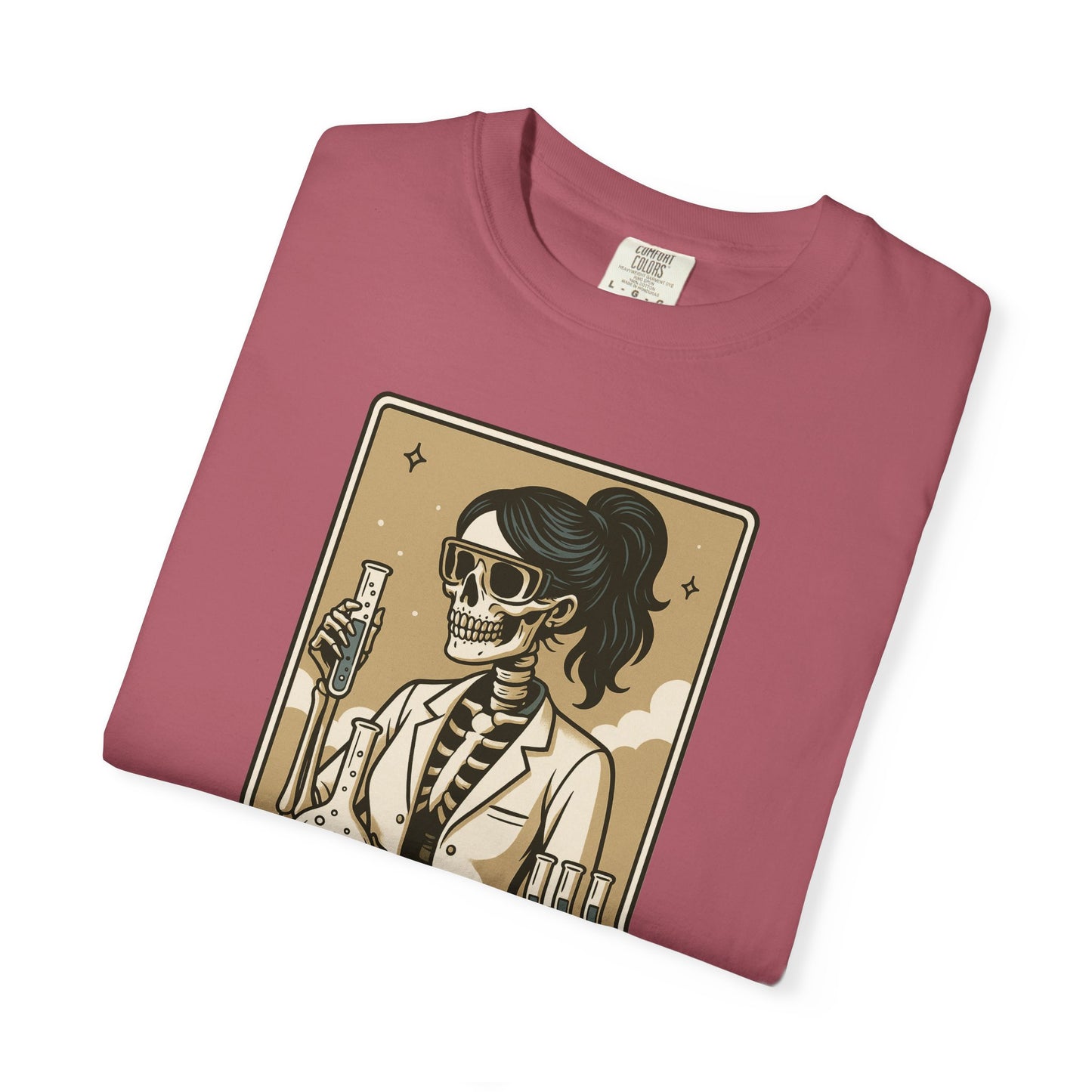 The Science Teacher Skeleton Shirt Funny Chemistry Teacher Tee on Comfort Colors®, Spooky STEM Gift for Educators, Halloween Teacher Gift