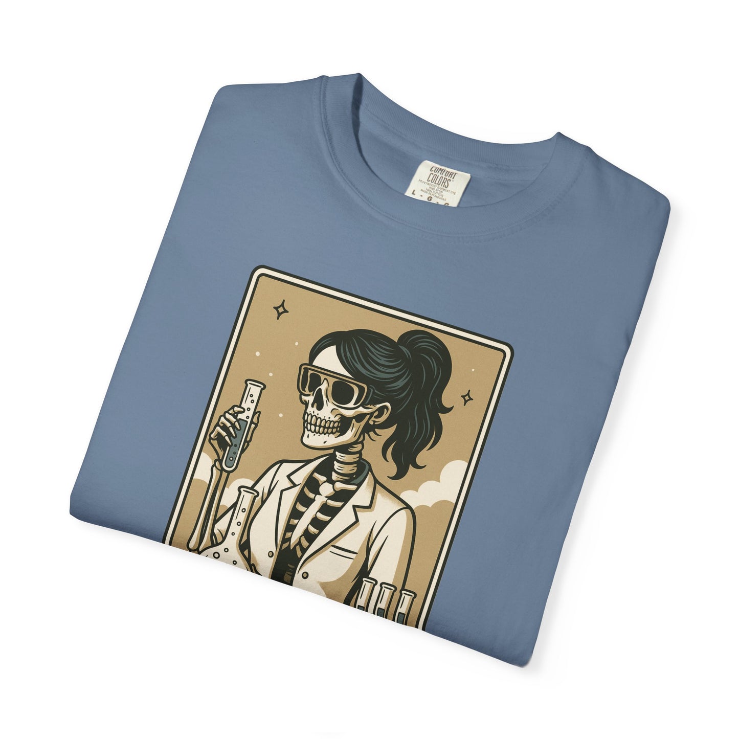 The Science Teacher Skeleton Shirt Funny Chemistry Teacher Tee on Comfort Colors®, Spooky STEM Gift for Educators, Halloween Teacher Gift