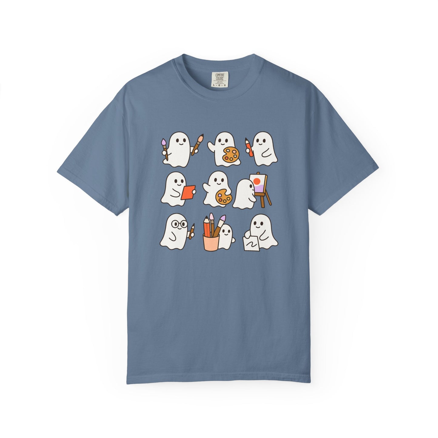 Comfort Colors® Art Teacher Ghost Shirt Halloween Artist Tee Cute Creative Ghosts Fall Gift for Art Lovers Coquette Classroom Style