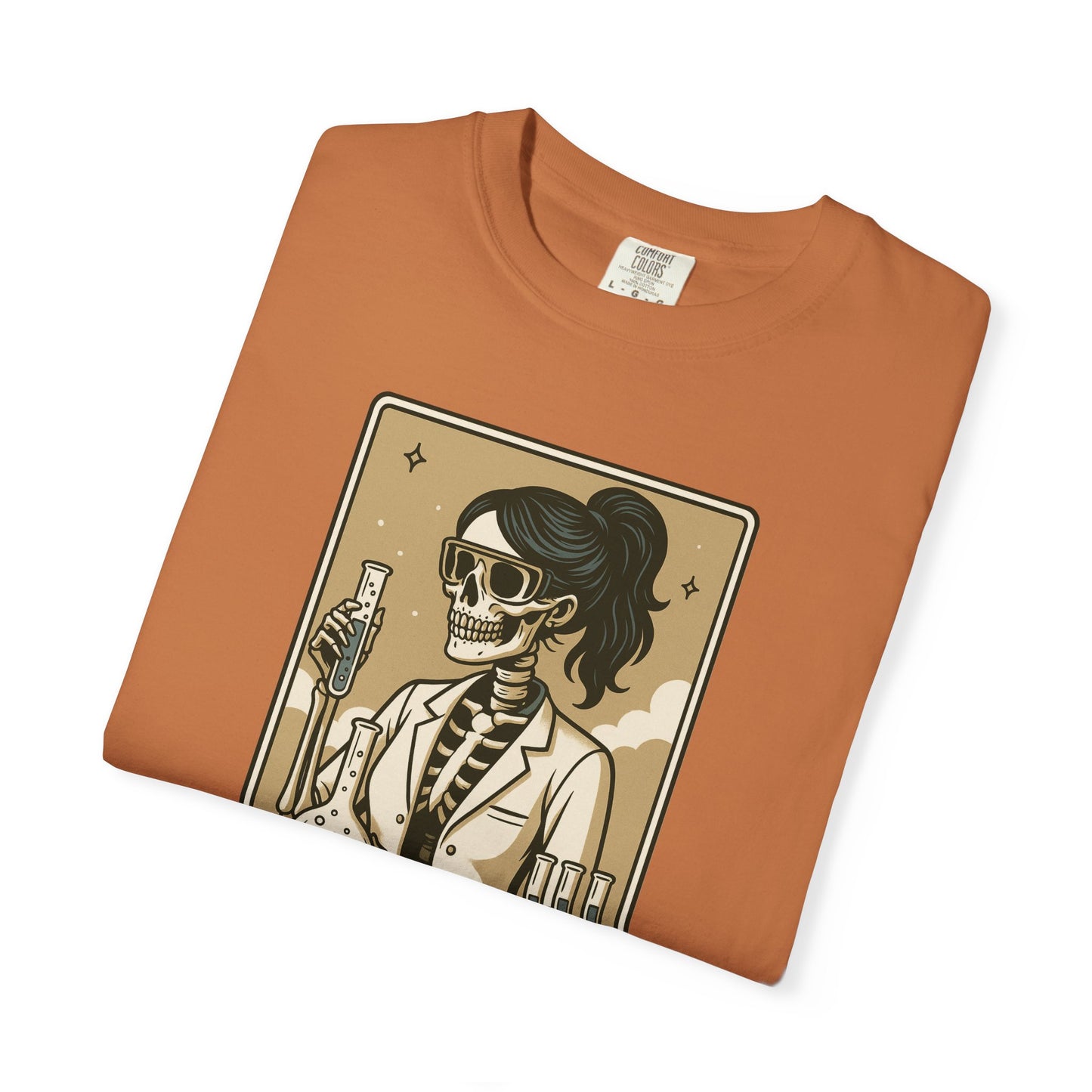The Science Teacher Skeleton Shirt Funny Chemistry Teacher Tee on Comfort Colors®, Spooky STEM Gift for Educators, Halloween Teacher Gift