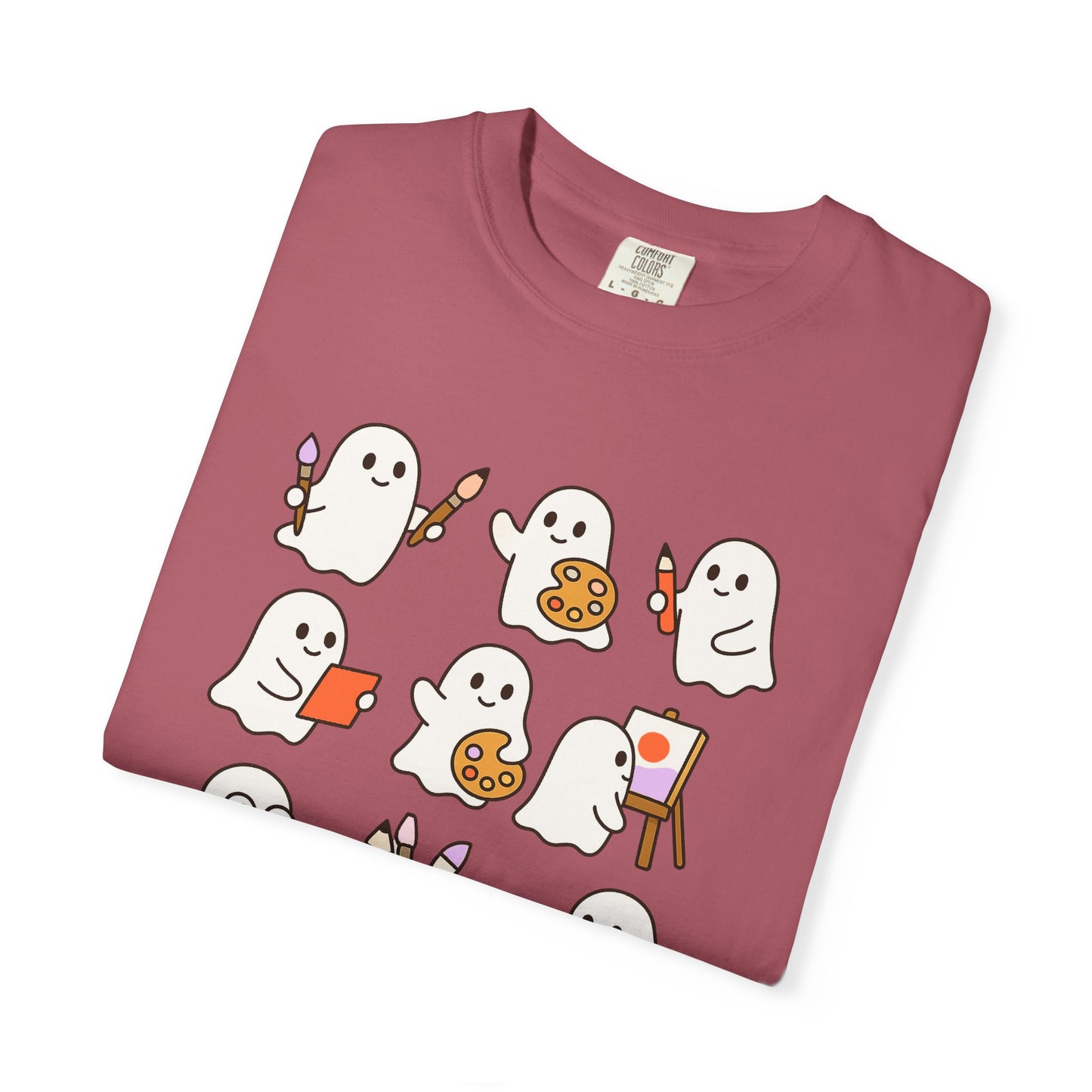 Comfort Colors® Art Teacher Ghost Shirt Halloween Artist Tee Cute Creative Ghosts Fall Gift for Art Lovers Coquette Classroom Style