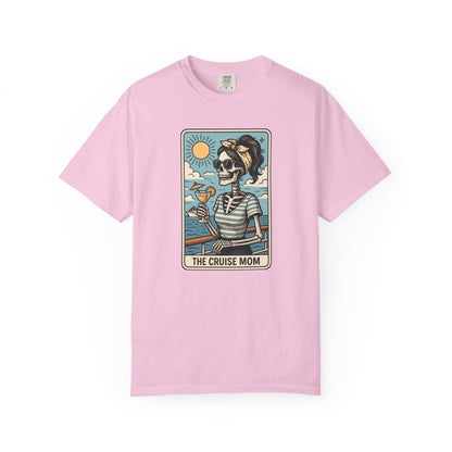 The Cruise Mom Shirt, Comfort Colors® Skeleton Tarot Card T-Shirt, Nautical Summer Vacation Tee, Funny Gift for Cruising Mama