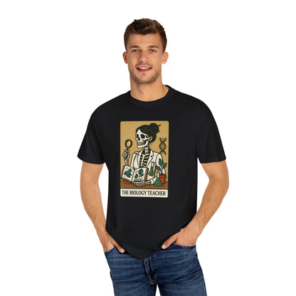 The Biology Teacher Shirt Comfort Colors® Skeleton Science, Funny Halloween Gift for Botanists and Science Lovers, back to school gift