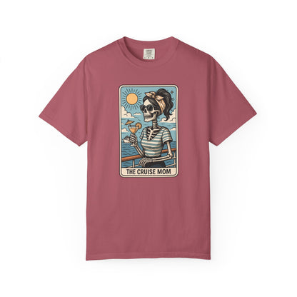 The Cruise Mom Shirt, Comfort Colors® Skeleton Tarot Card T-Shirt, Nautical Summer Vacation Tee, Funny Gift for Cruising Mama