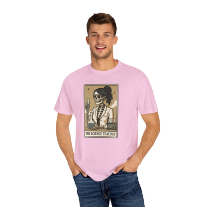 The Science Teacher Skeleton Shirt Funny Chemistry Teacher Tee on Comfort Colors®, Spooky STEM Gift for Educators, Halloween Teacher Gift