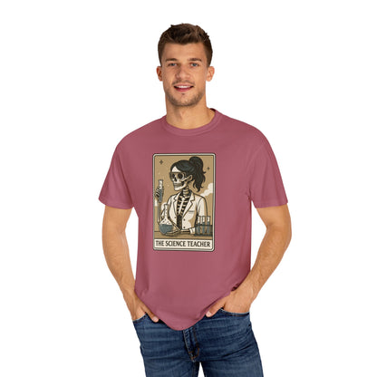 The Science Teacher Skeleton Shirt Funny Chemistry Teacher Tee on Comfort Colors®, Spooky STEM Gift for Educators, Halloween Teacher Gift