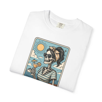 The Cruise Mom Shirt, Comfort Colors® Skeleton Tarot Card T-Shirt, Nautical Summer Vacation Tee, Funny Gift for Cruising Mama