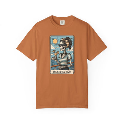 The Cruise Mom Shirt, Comfort Colors® Skeleton Tarot Card T-Shirt, Nautical Summer Vacation Tee, Funny Gift for Cruising Mama