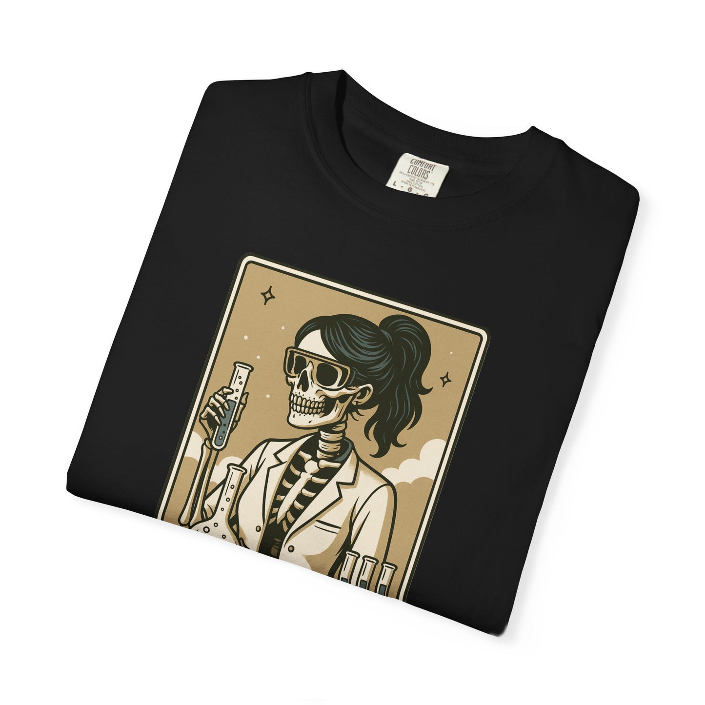 The Science Teacher Skeleton Shirt Funny Chemistry Teacher Tee on Comfort Colors®, Spooky STEM Gift for Educators, Halloween Teacher Gift