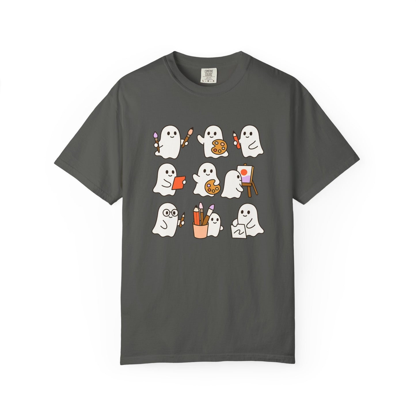 Comfort Colors® Art Teacher Ghost Shirt Halloween Artist Tee Cute Creative Ghosts Fall Gift for Art Lovers Coquette Classroom Style