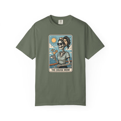 The Cruise Mom Shirt, Comfort Colors® Skeleton Tarot Card T-Shirt, Nautical Summer Vacation Tee, Funny Gift for Cruising Mama