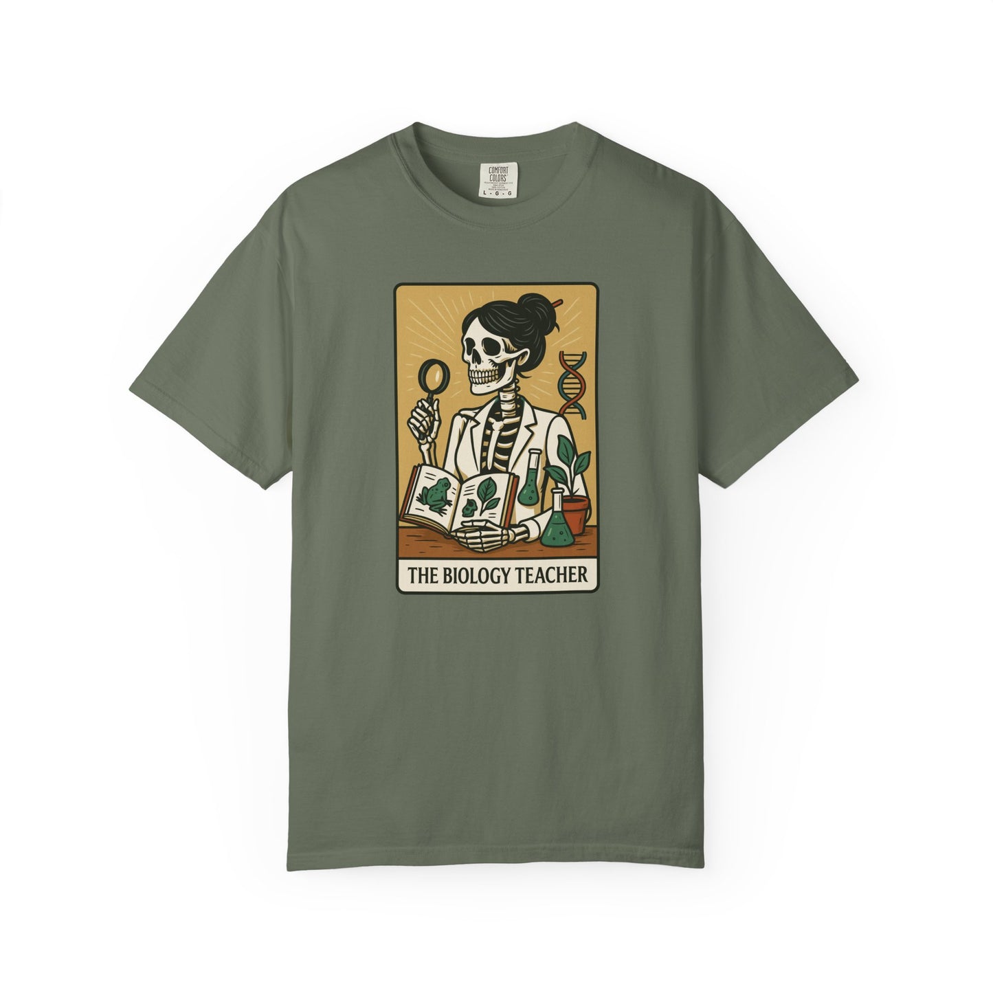 The Biology Teacher Shirt Comfort Colors® Skeleton Science, Funny Halloween Gift for Botanists and Science Lovers, back to school gift