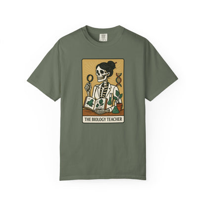 The Biology Teacher Shirt Comfort Colors® Skeleton Science, Funny Halloween Gift for Botanists and Science Lovers, back to school gift