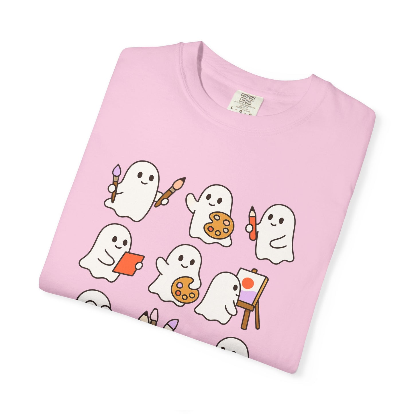 Comfort Colors® Art Teacher Ghost Shirt Halloween Artist Tee Cute Creative Ghosts Fall Gift for Art Lovers Coquette Classroom Style