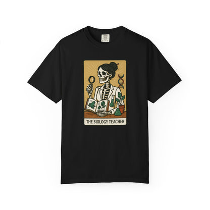 The Biology Teacher Shirt Comfort Colors® Skeleton Science, Funny Halloween Gift for Botanists and Science Lovers, back to school gift