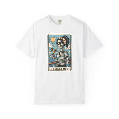 The Cruise Mom Shirt, Comfort Colors® Skeleton Tarot Card T-Shirt, Nautical Summer Vacation Tee, Funny Gift for Cruising Mama