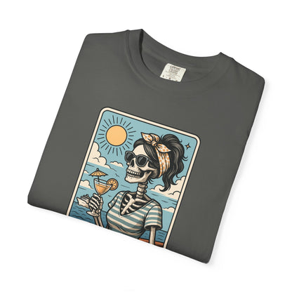 The Cruise Mom Shirt, Comfort Colors® Skeleton Tarot Card T-Shirt, Nautical Summer Vacation Tee, Funny Gift for Cruising Mama