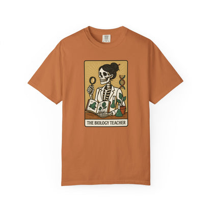 The Biology Teacher Shirt Comfort Colors® Skeleton Science, Funny Halloween Gift for Botanists and Science Lovers, back to school gift