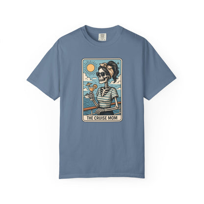 The Cruise Mom Shirt, Comfort Colors® Skeleton Tarot Card T-Shirt, Nautical Summer Vacation Tee, Funny Gift for Cruising Mama