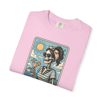The Cruise Mom Shirt, Comfort Colors® Skeleton Tarot Card T-Shirt, Nautical Summer Vacation Tee, Funny Gift for Cruising Mama