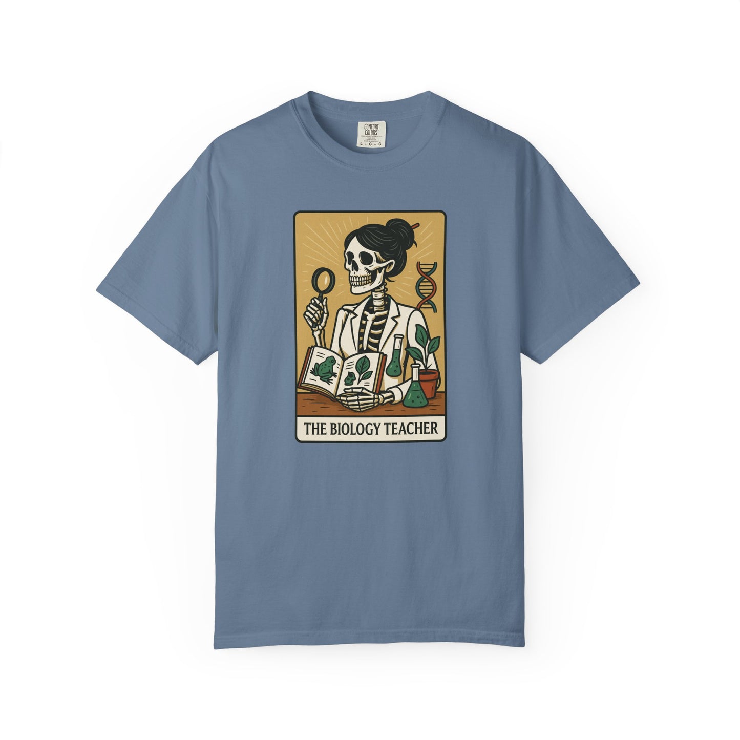The Biology Teacher Shirt Comfort Colors® Skeleton Science, Funny Halloween Gift for Botanists and Science Lovers, back to school gift