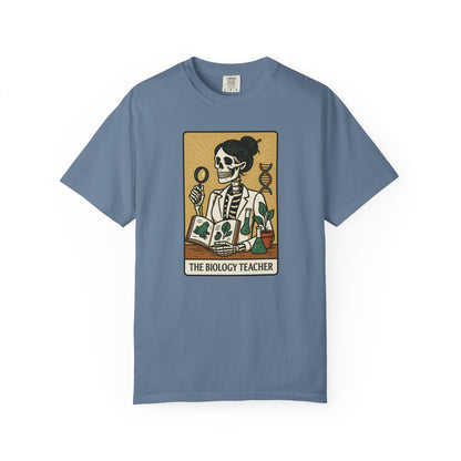 The Biology Teacher Shirt Comfort Colors® Skeleton Science, Funny Halloween Gift for Botanists and Science Lovers, back to school gift
