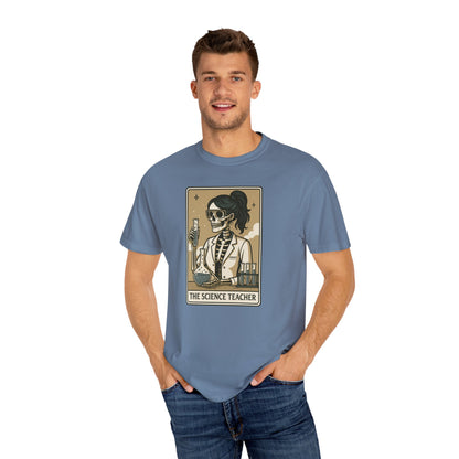 The Science Teacher Skeleton Shirt Funny Chemistry Teacher Tee on Comfort Colors®, Spooky STEM Gift for Educators, Halloween Teacher Gift